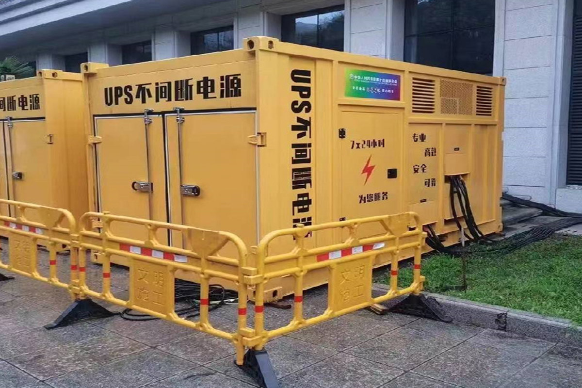 壤塘发电机租赁施工现场